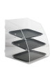 Large 3-tier clear acrylic classic baked goods display case with rear access