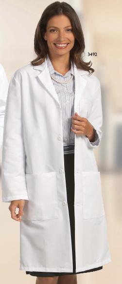Unisex Lab Coat, Small, White