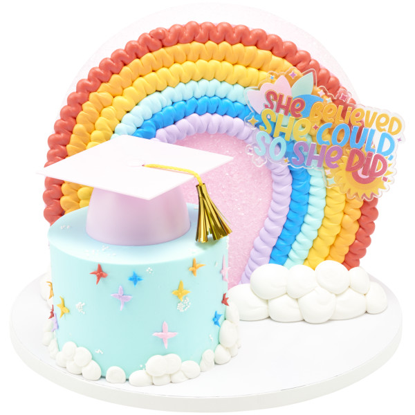 Pink Smooth Grad Hat Layon