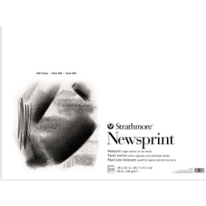 200 Series Newsprint Paper Pad, Tape Binding, 100 Sheet, 18x24 inch, 1 Count