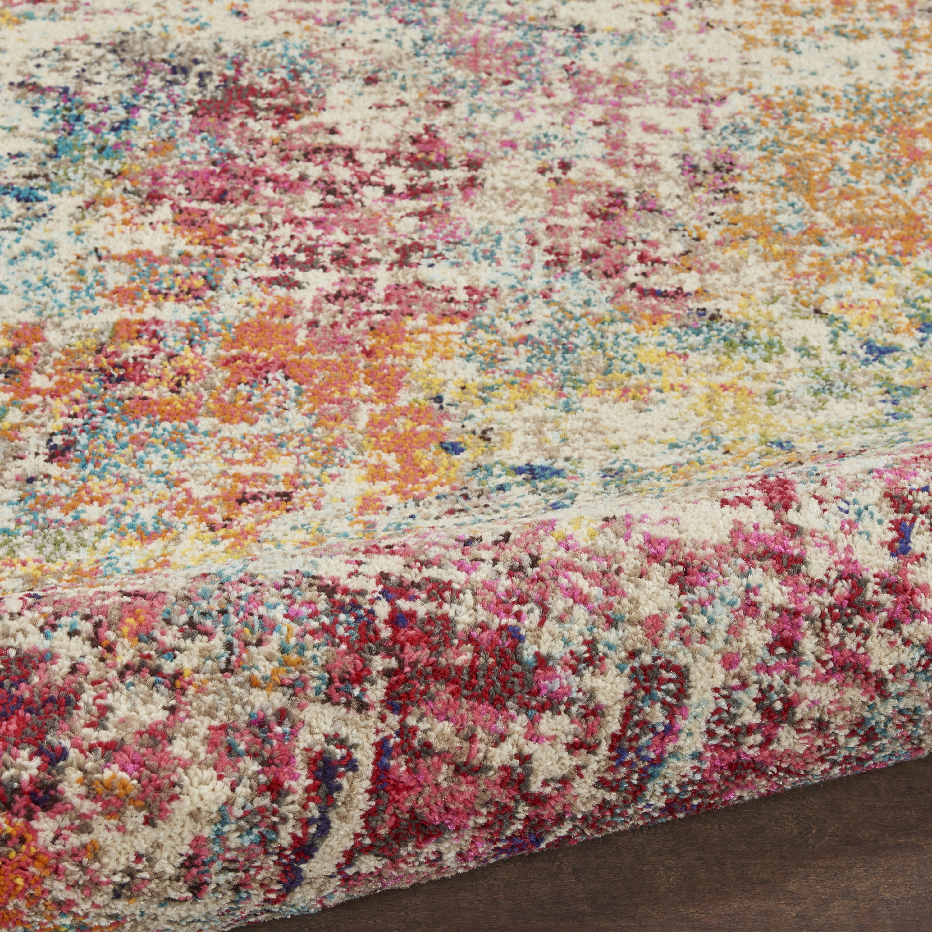 Nourison Celestial 2'2" x 7'6" Pink Multicolor Modern & Contemporary Indoor Rug
