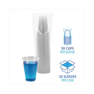 Boardwalk, Plastic Cold Cups, 16 oz, Polypropylene, Clear