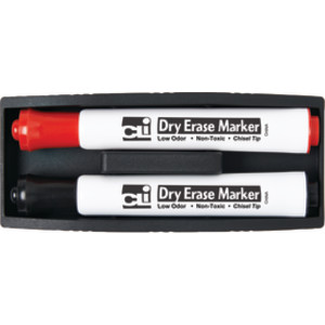 Eraser - Whiteboard - Magnetic w/ Two Markers