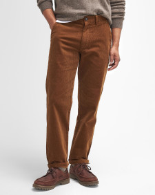Pantaloni in velluto stretch a coste sottili dalla vestibilità leggermente aderente 