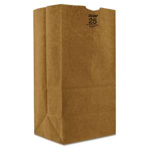 General, Grocery Paper Bags, 57 lb Capacity, #25, 8.25" x 6.13" x 15.88", Kraft