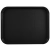 10" x 14" polypropylene fast-food tray in black