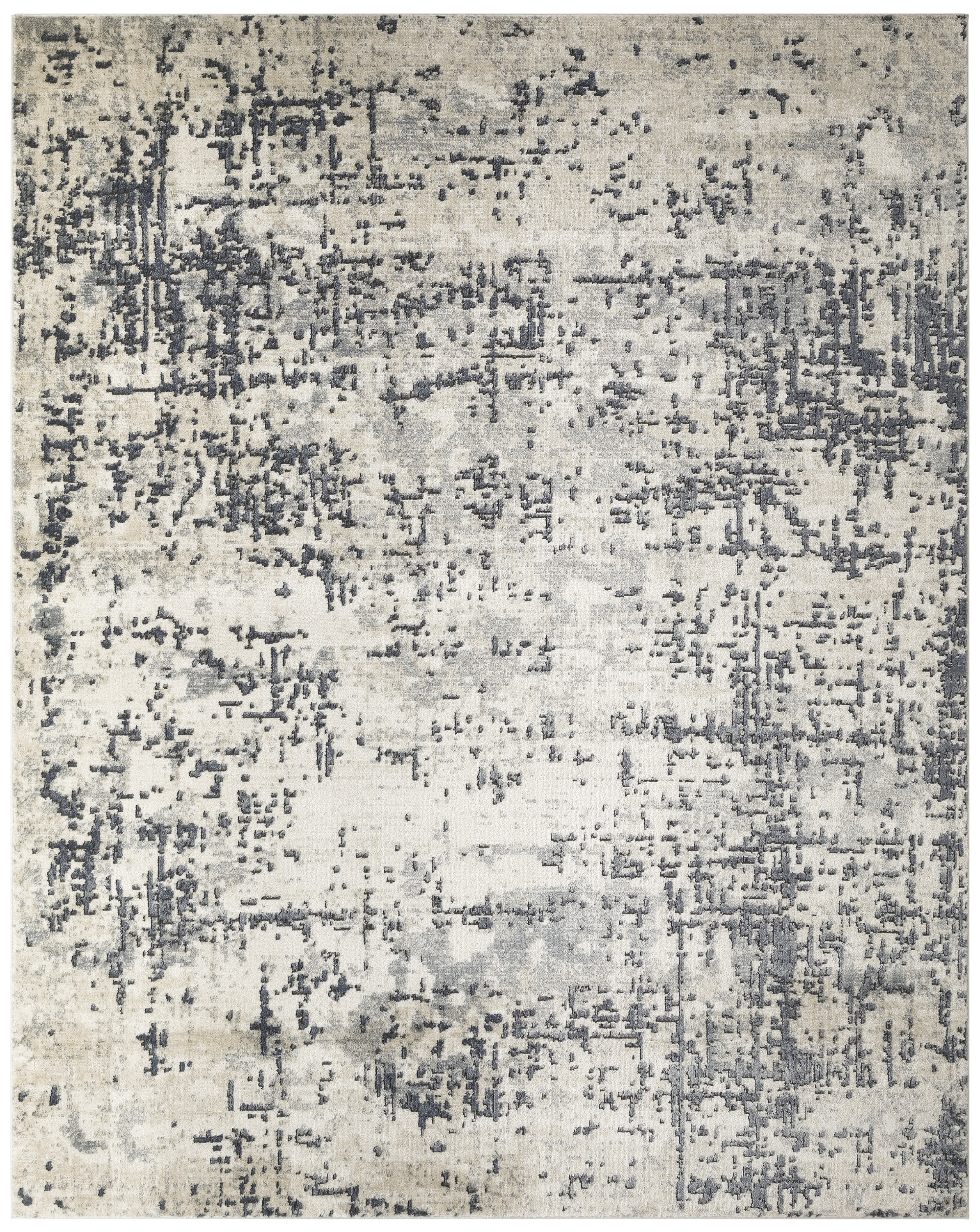 Nourison Quarry 7'10" x 9'10" Ivory Grey Modern Indoor Rug