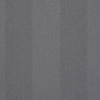 Gray fabric-like wallpaper with subtle darker vertical stripes; covering the entire frame, lying flat and unadorned in a neutral, evenly lit interior—smooth, textile texture visible.
