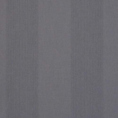 Gray fabric-like wallpaper with subtle darker vertical stripes; covering the entire frame, lying flat and unadorned in a neutral, evenly lit interiorâ€”smooth, textile texture visible.