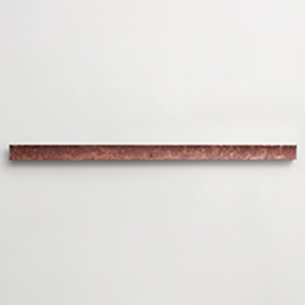 clé lapidary: sculpted shapes | etui grand | honed | red travertine | sample 