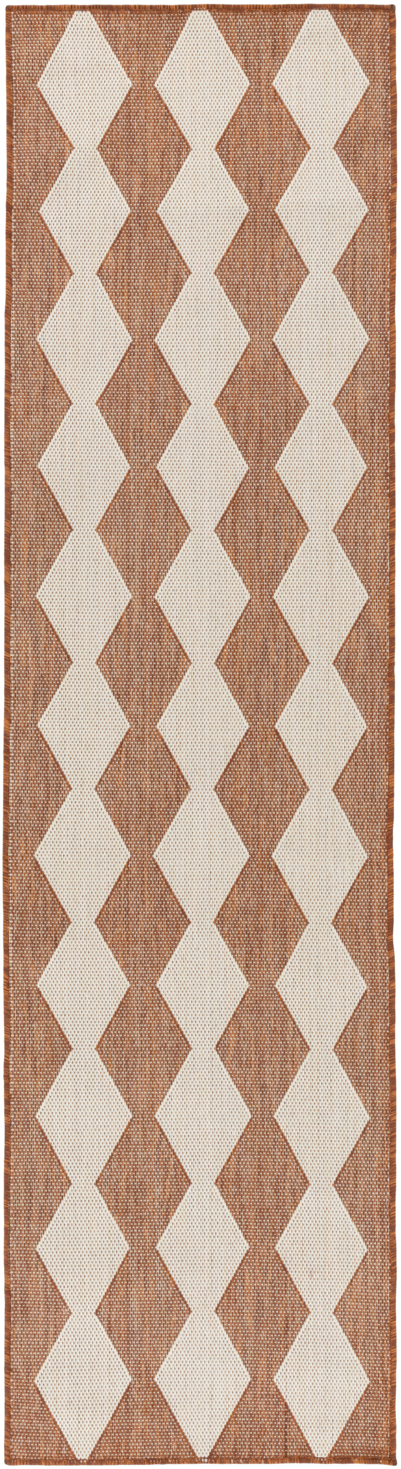 Nourison Positano 2'2" x 10' Terracotta Modern Rug