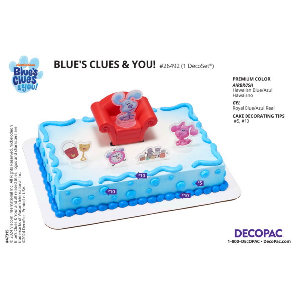 Blue's Clues & You! Cake Decorating Instruction Card