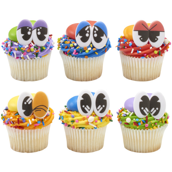 Doodle Eyes Cupcake Rings