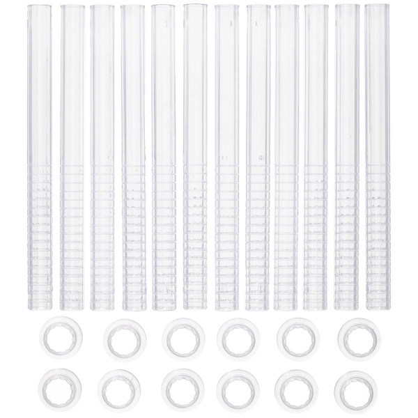 9" Frosted Scored Column with Collar Pillar