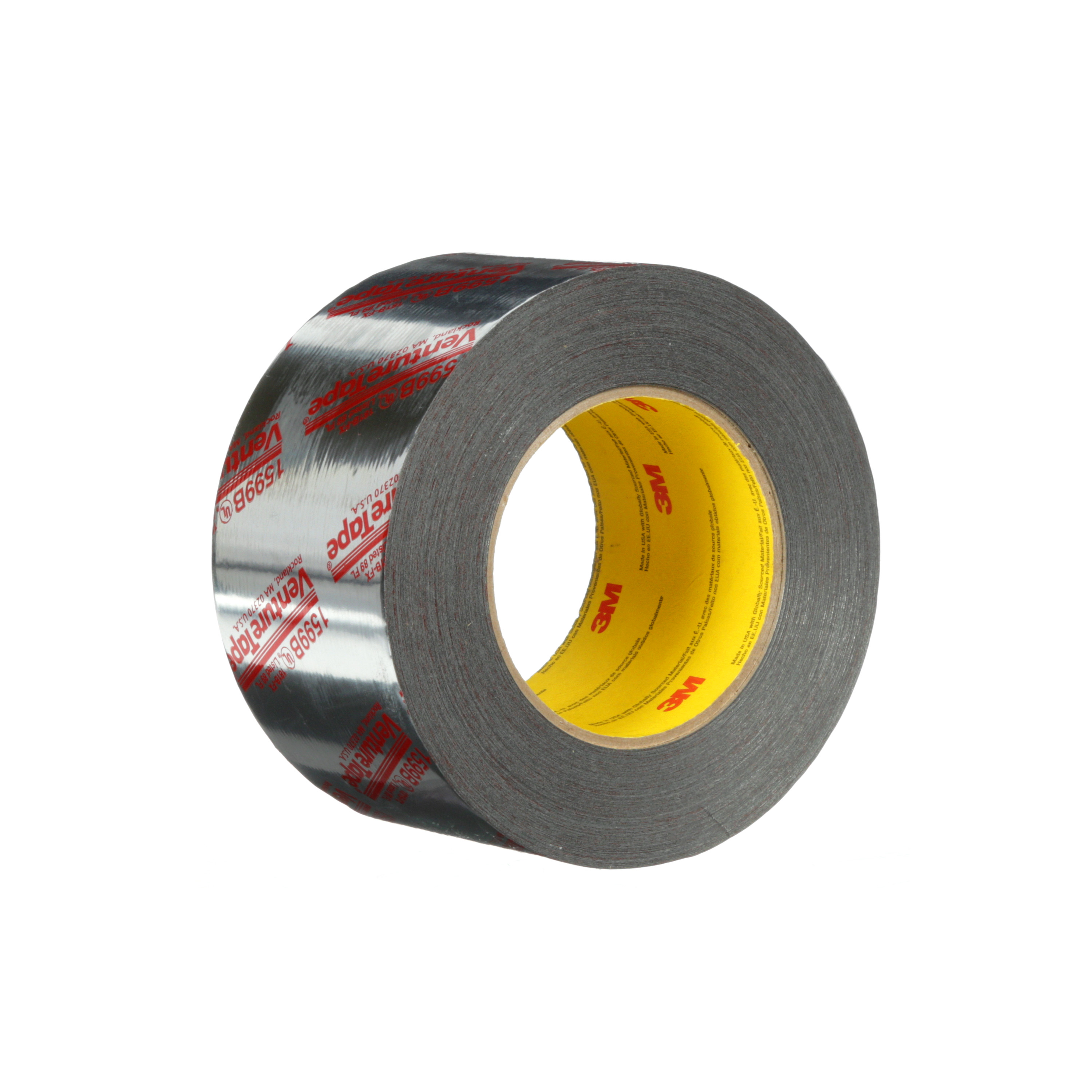 3M™ Venture Tape™ UL181B-FX Polypropylene Duct Tape 1599B, Silver, 72 mm
x 109.7 m, 3 mil, 16 rolls per case