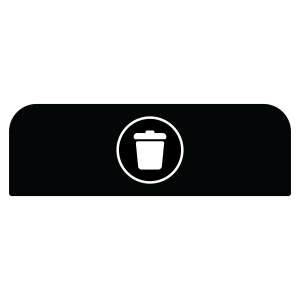Rubbermaid Commercial, Configure™, Landfill, 23 gal, Black, Receptacle Label Kit