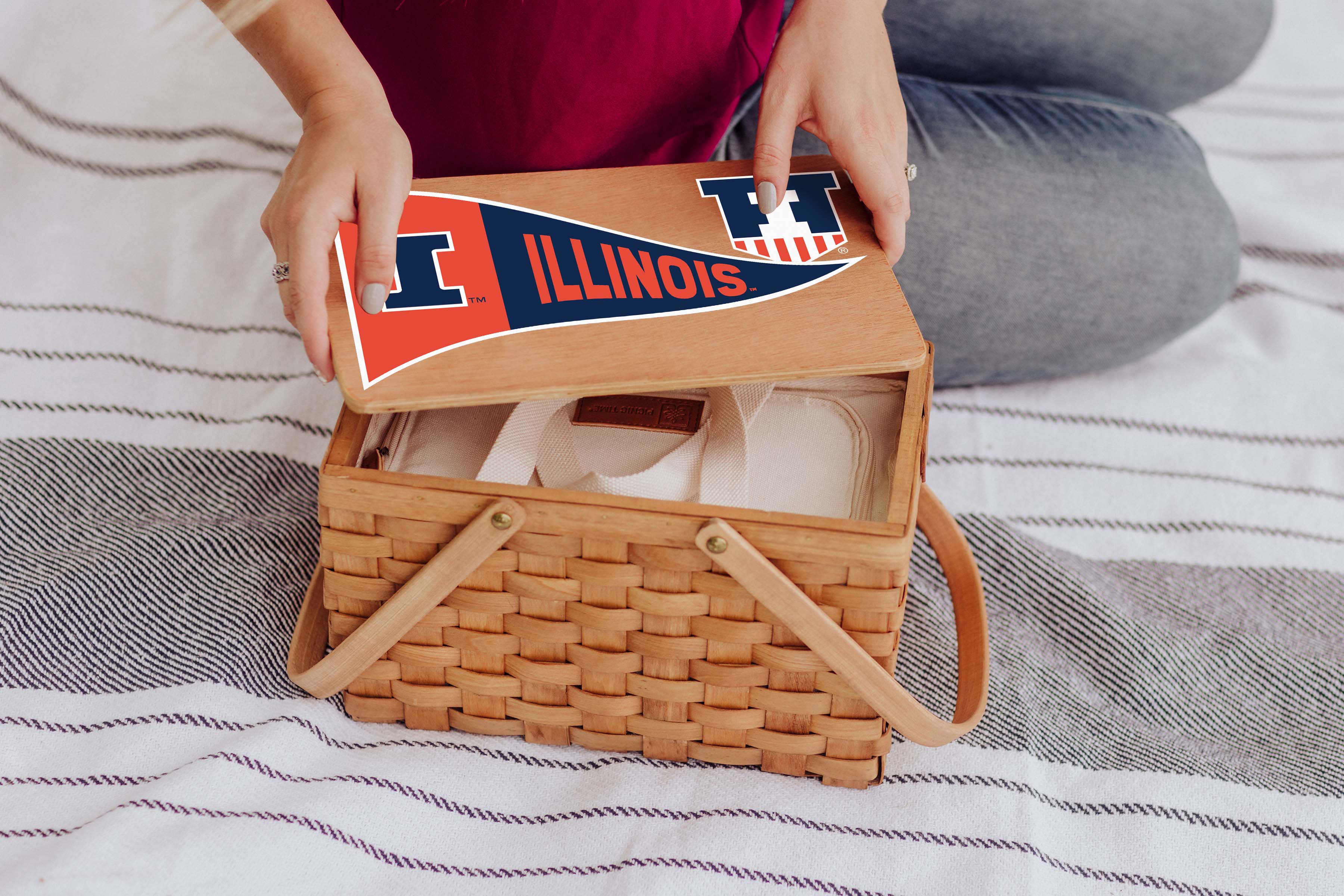 Illinois Fighting Illini - Poppy Personal Picnic Basket