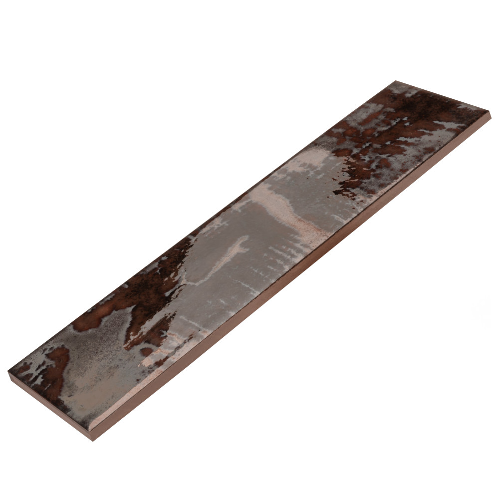 Joliet Dark Amber 3 in. x 12 in. Ceramic Wall Tile