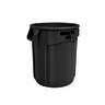 Rubbermaid Commercial, VENTED BRUTE, 20 gal, Resin, Black, Round, Receptacle