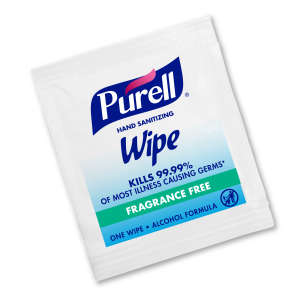 Gojo, PURELL Hand Sanitizing Individually-Wrapped Wipes in Box,  100 Wipes/Container