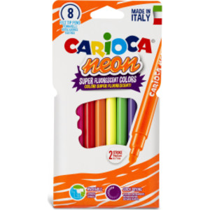 Neon Washable Felt Tip Pens - 8 Pieces
