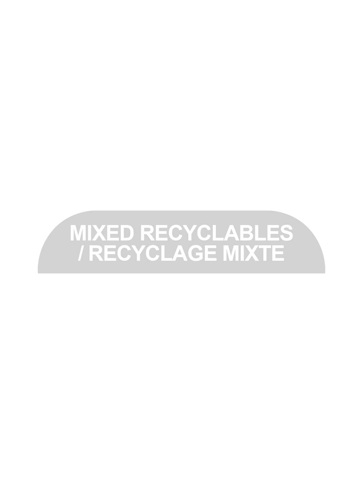 BILLI BOX – Label – Mixed Recyclables-Recyclage Mixte – Clear-White
