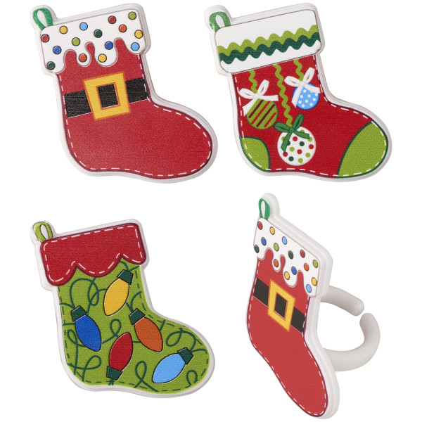 Festive Stockings Cupcake Rings