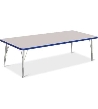 Berries® Rectangle Activity Table - 30" X 72", E-height - Gray/Blue/Gray