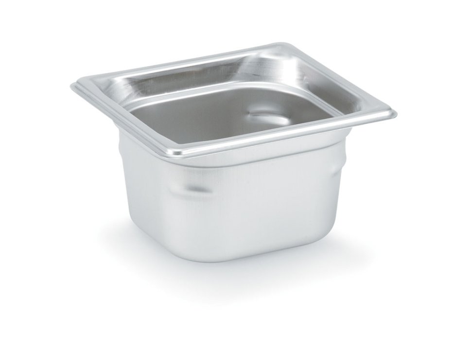 Sixth-size 4-inch-deep Super Pan 3® stainless steel steam table pan