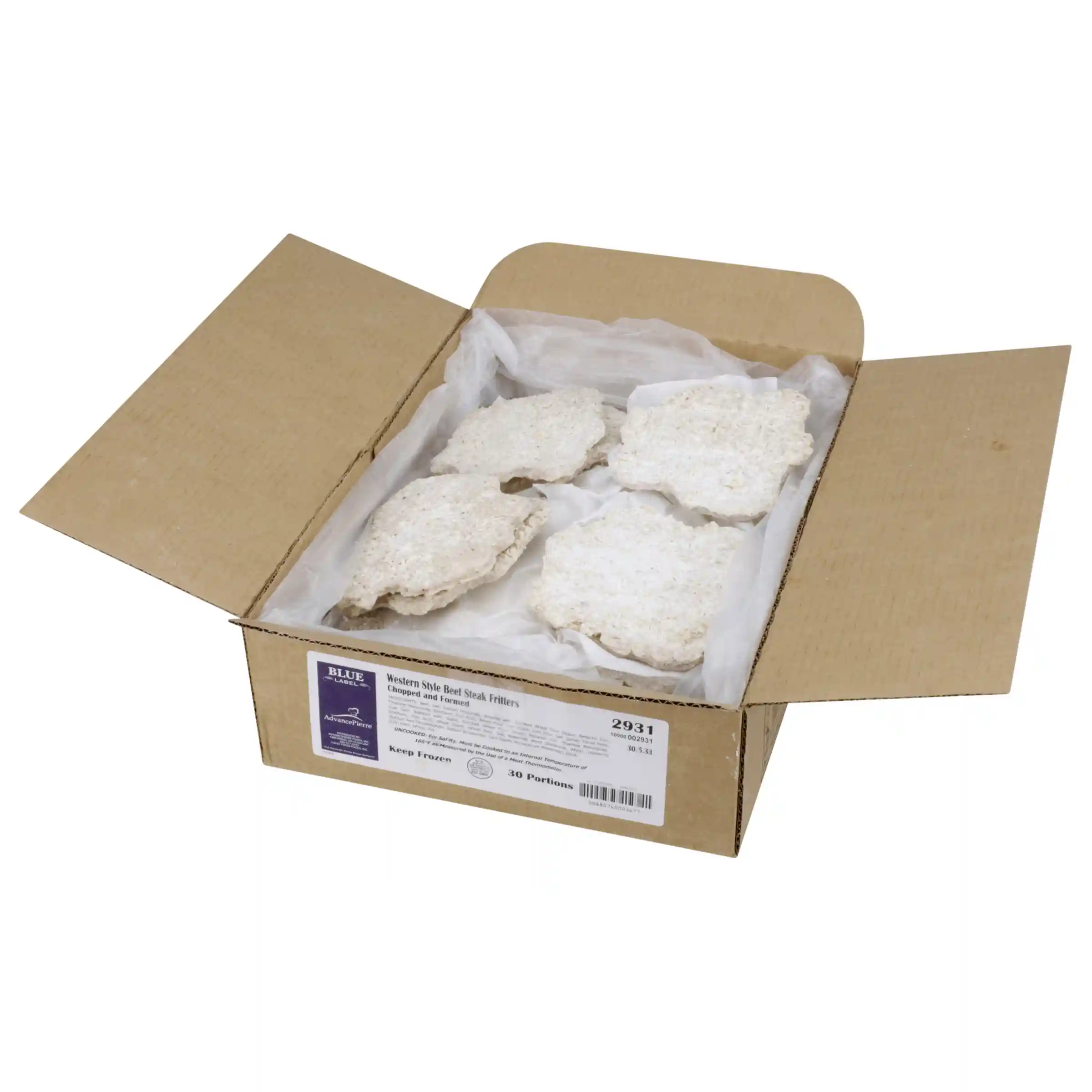 AdvancePierre® Blue Label Raw Breaded Western Style Country Fried Beef Steak Fritters, 5.33 oz_image_4