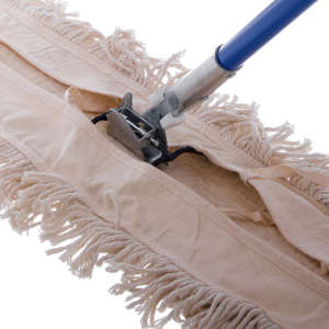 Carlisle, Flo-Pac, Clip-On Dust Mop Vinyl Coated Metal Handle, 60", Blue