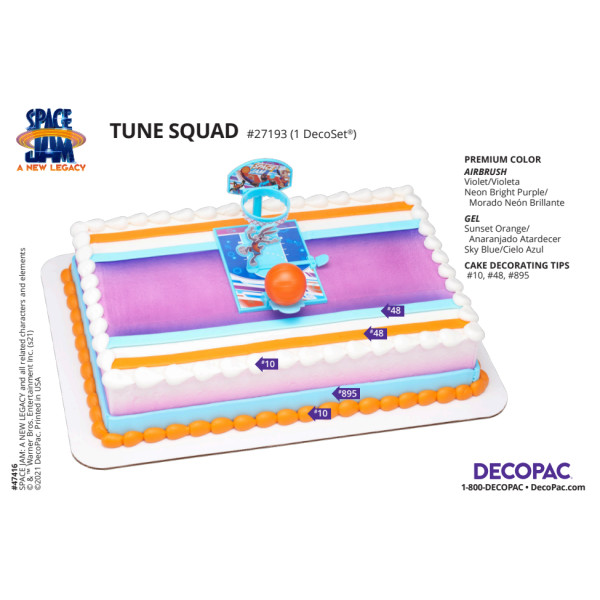 Space Jam: A New Legacy™ Tune Squad Cake Decorating Instruction Card