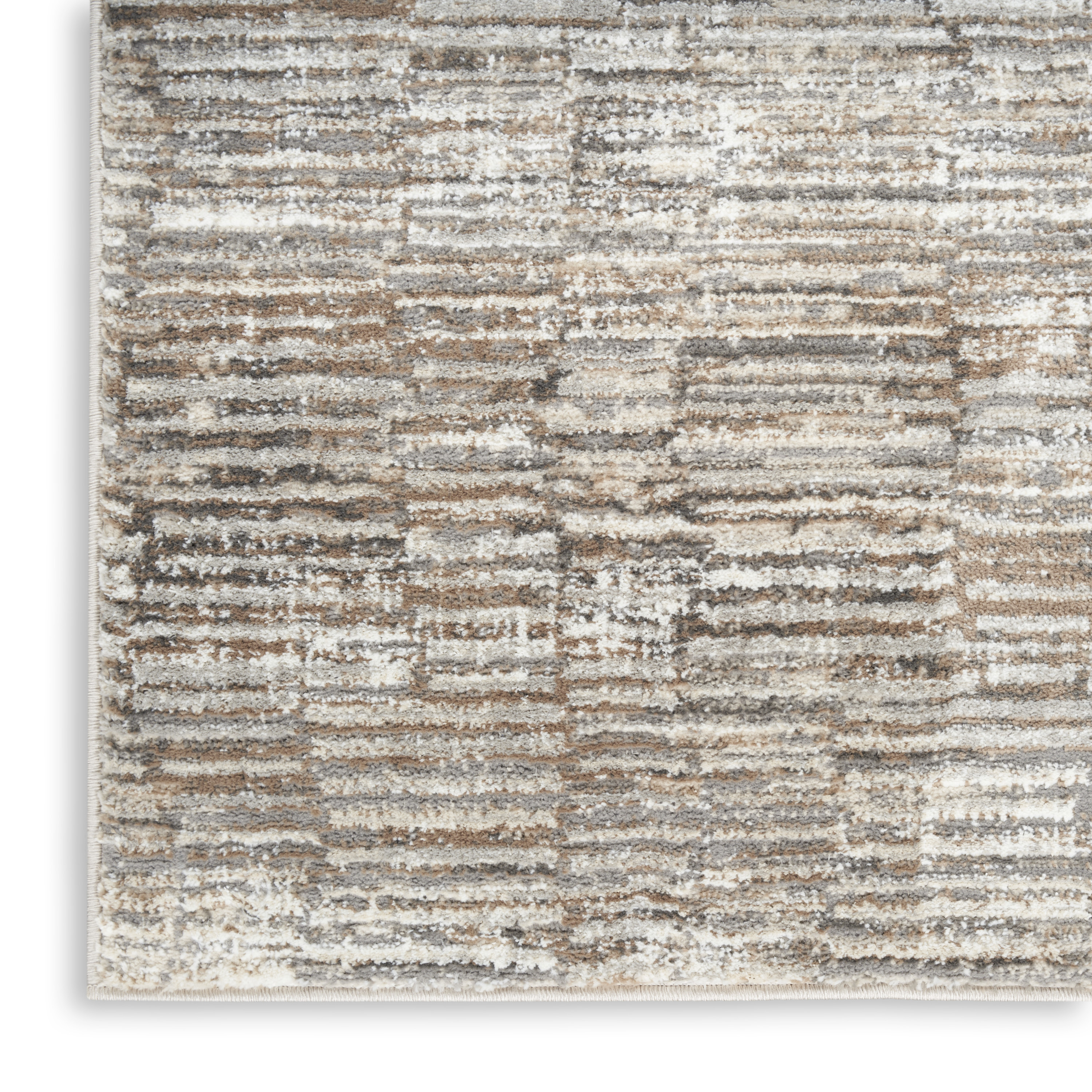 Nourison Sustainable Trends 5'3" x 7'3" Ivory Mocha Modern Indoor Rug