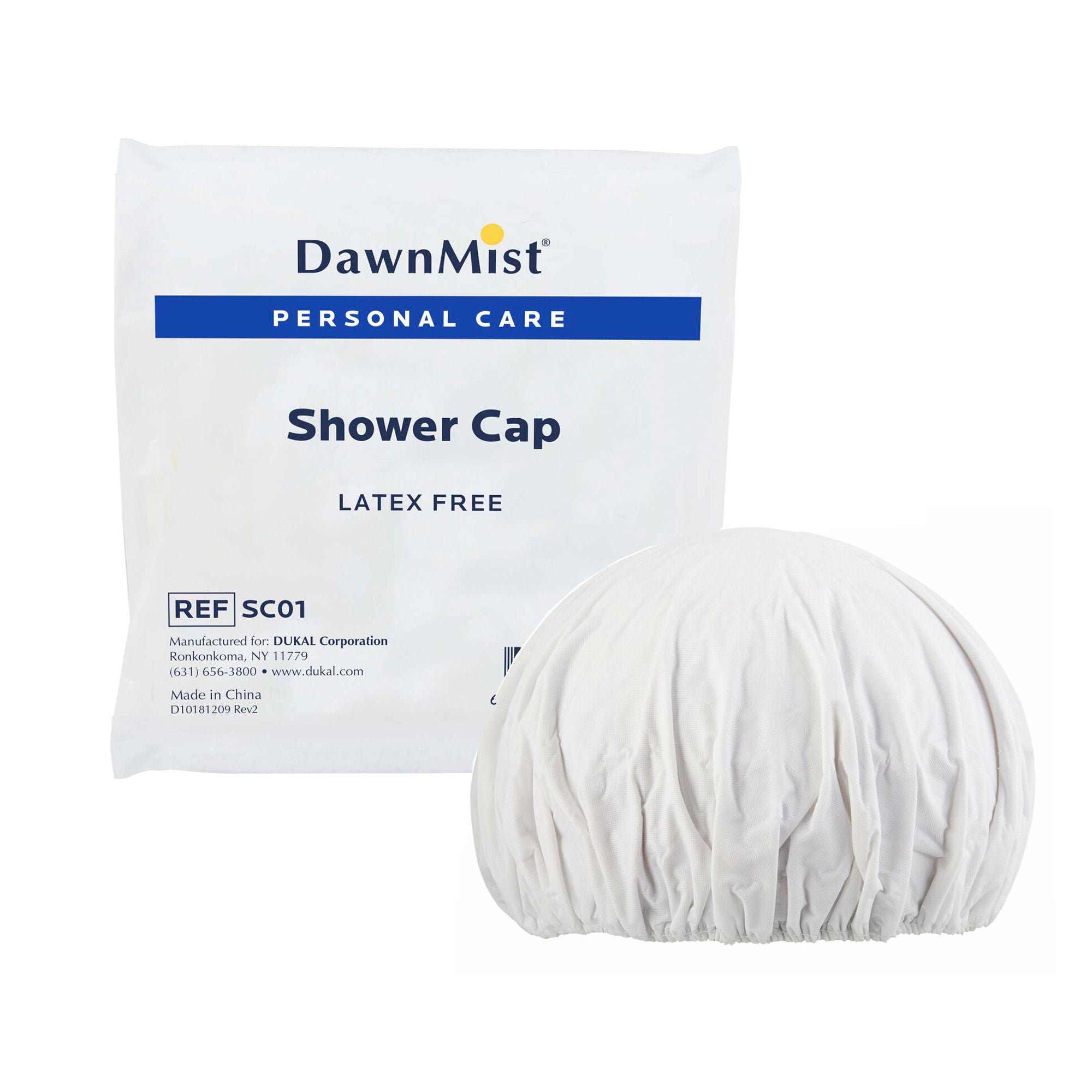 DawnMist® Shower Cap, Individually Packed, Clear