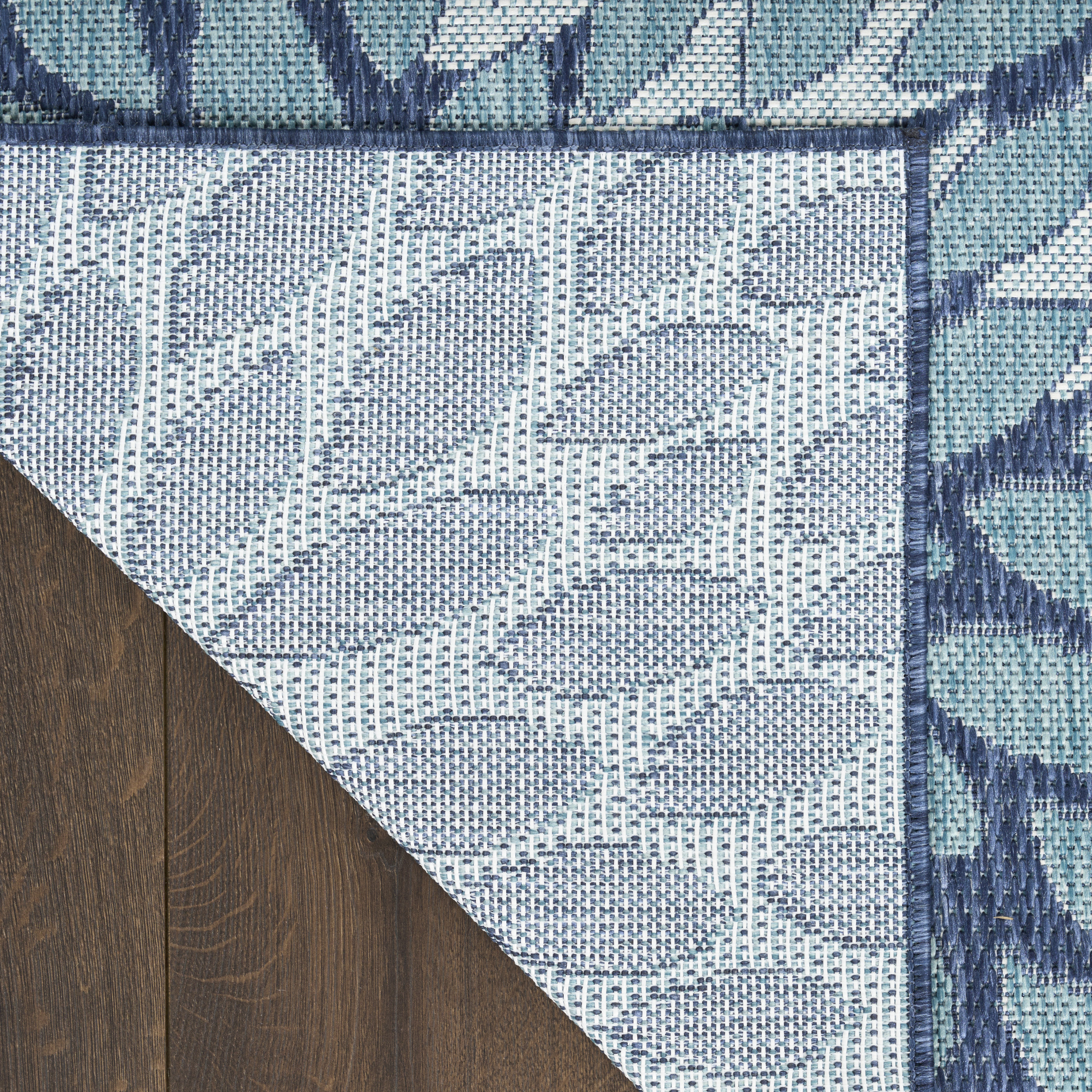 Nourison Garden Oasis 2' x 4' Navy Tropical Rug