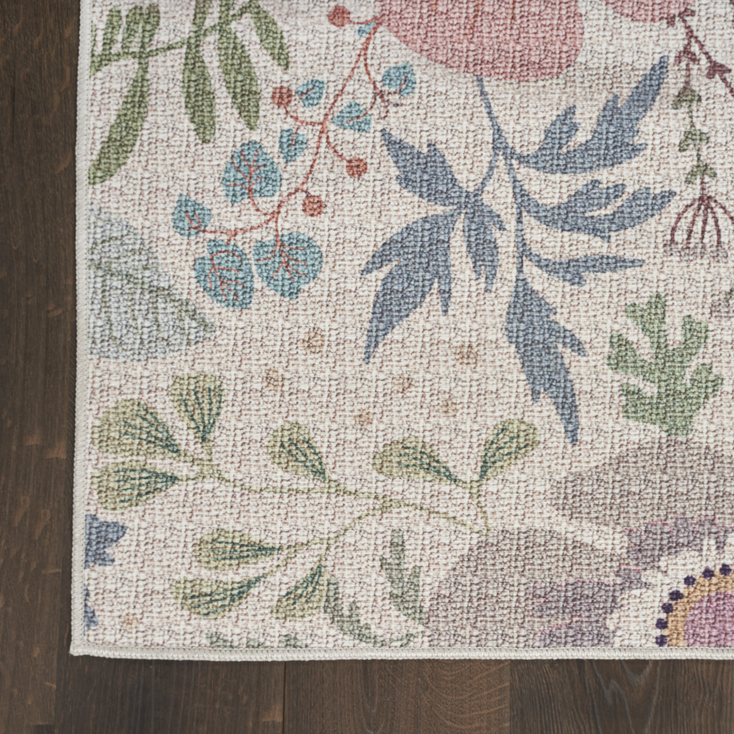 Nourison Nourison Washables 9'2" x 12' Cream Multicolor Farmhouse Indoor Rug