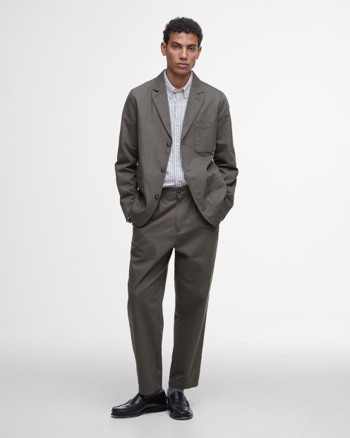 Pantaloni Bayview con motivo a spina di pesce 