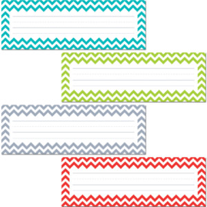 Chevron Solids Name Plates, 36 Per Pack