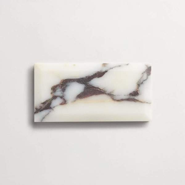 clé lapidary: legacy | beveled subway | honed | calacatta viola | sample 