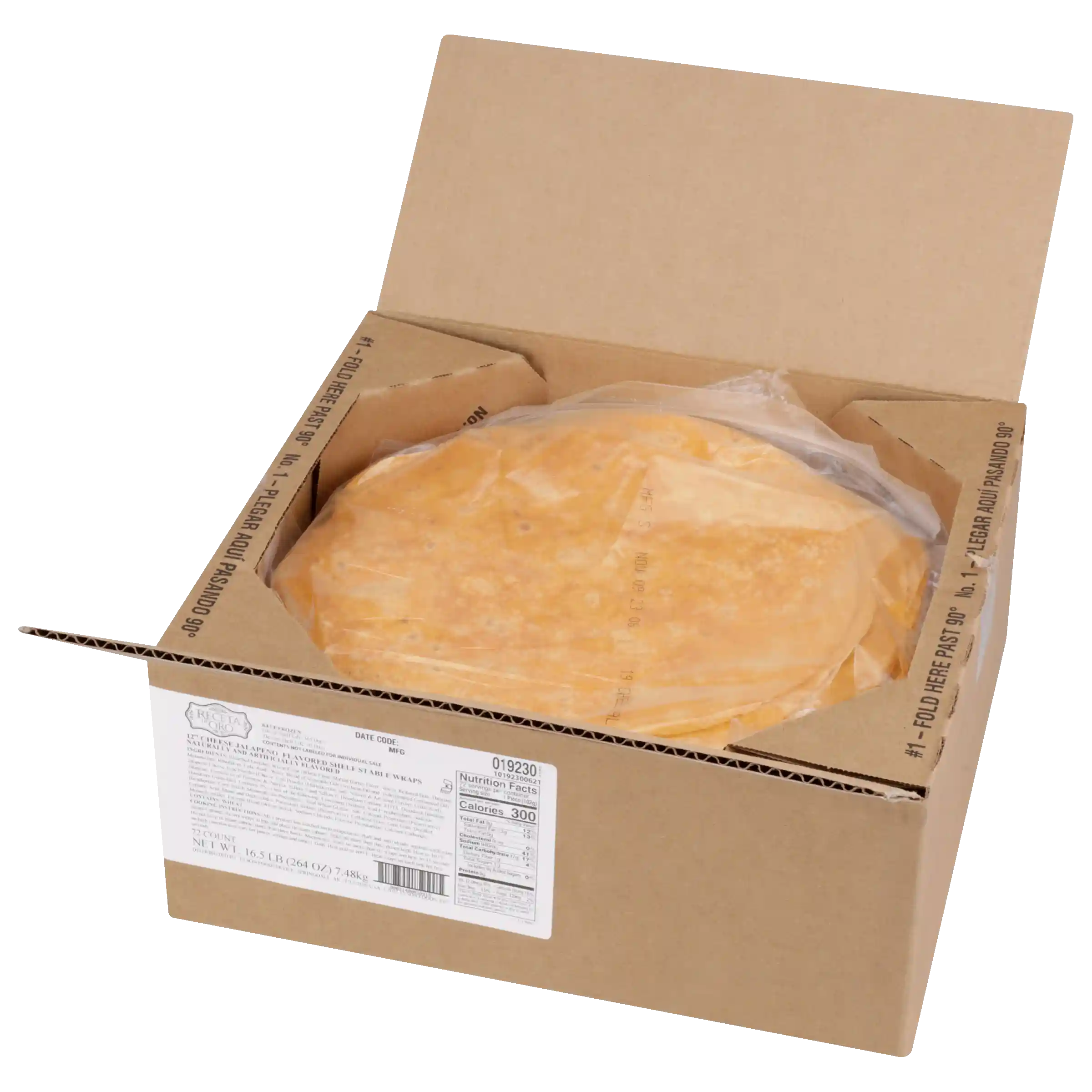 Mexican Original® 12-inch Cheese Jalapeño-Flavored Shelf Stable Wraps_image_4