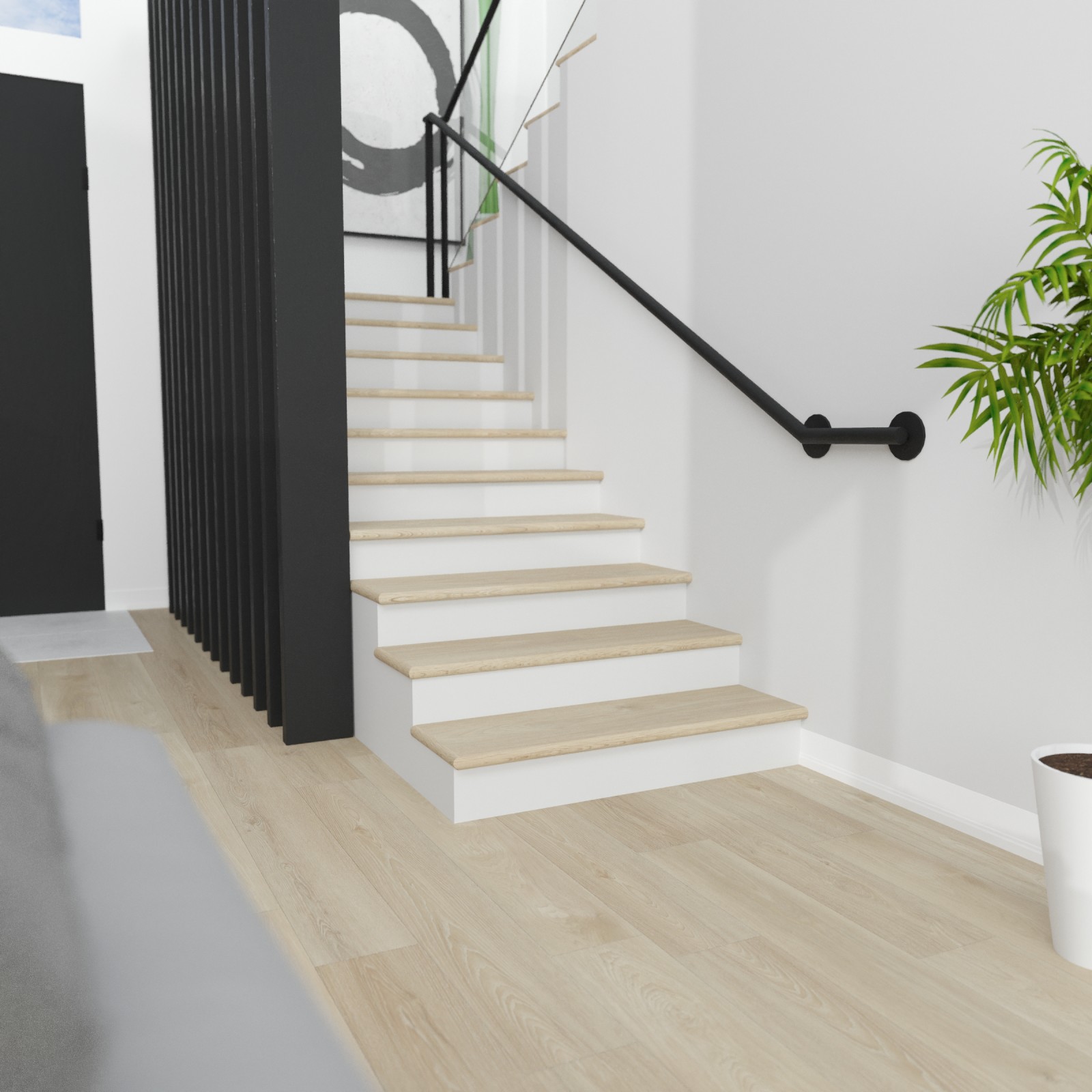 Sandstone Wash Laguna Vinyl Stair Tread w/ Cap view 2