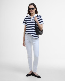 Ashbourne Striped Polo Shirt Navy Stripe