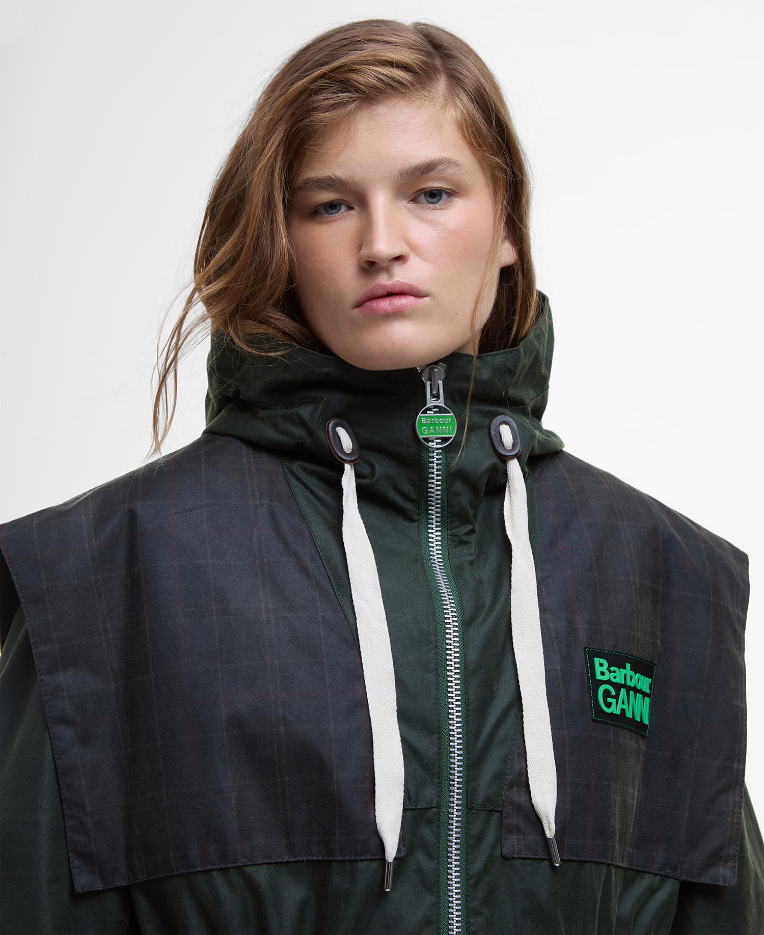 Barbour x GANNI Waxed Parka Jacket image number 4