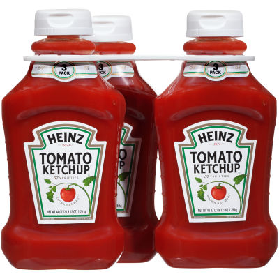 Heinz Tomato Ketchup, 3 ct Pack, 44 oz Bottles