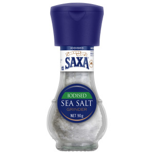 saxa® iodised sea salt grinder 90g image