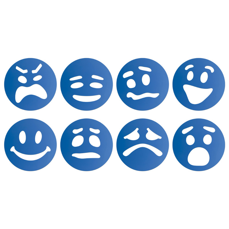 Emotion Token Stencils, Pack of 8