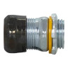 Compression Connector, Zinc Plated Steel, EMT Conduit, Non-Insulated Throat, Raintight, 1 in.