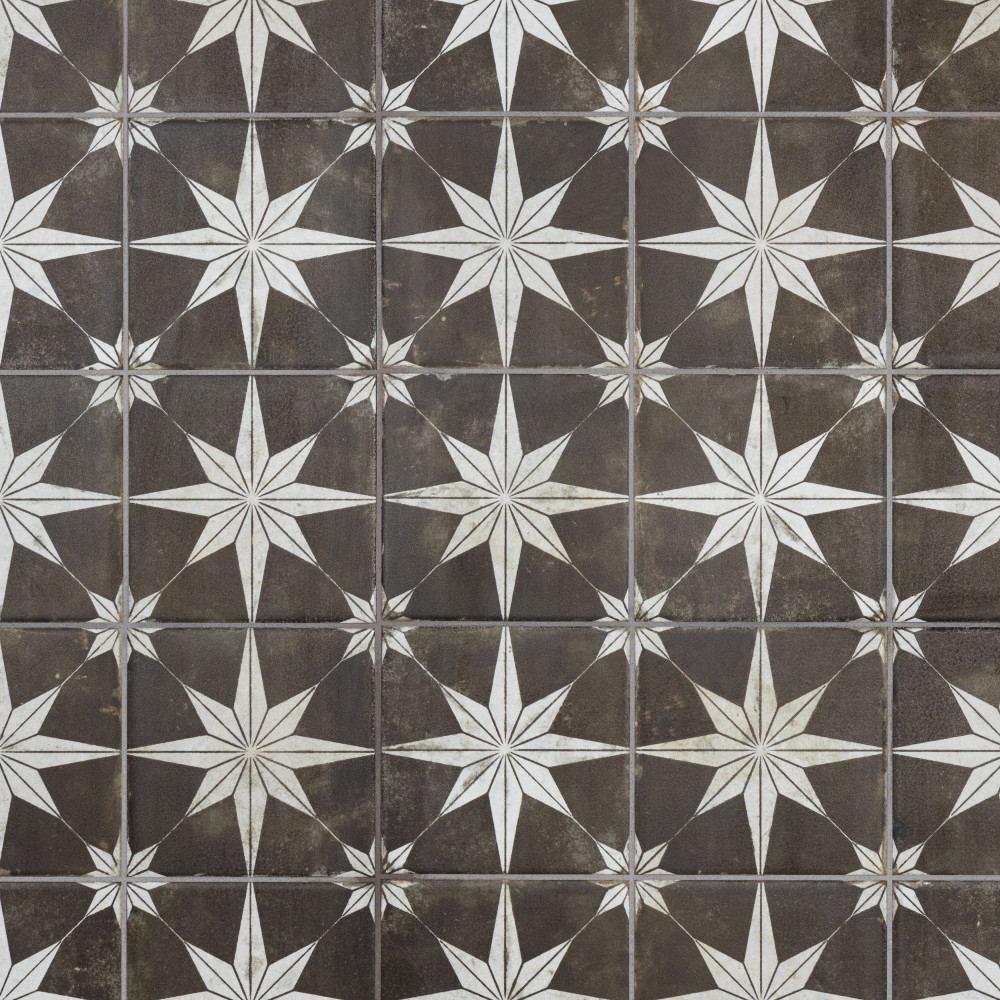 Harmonia Kings Star Night 13 in. x 13 in. Ceramic Floor and Wall Tile