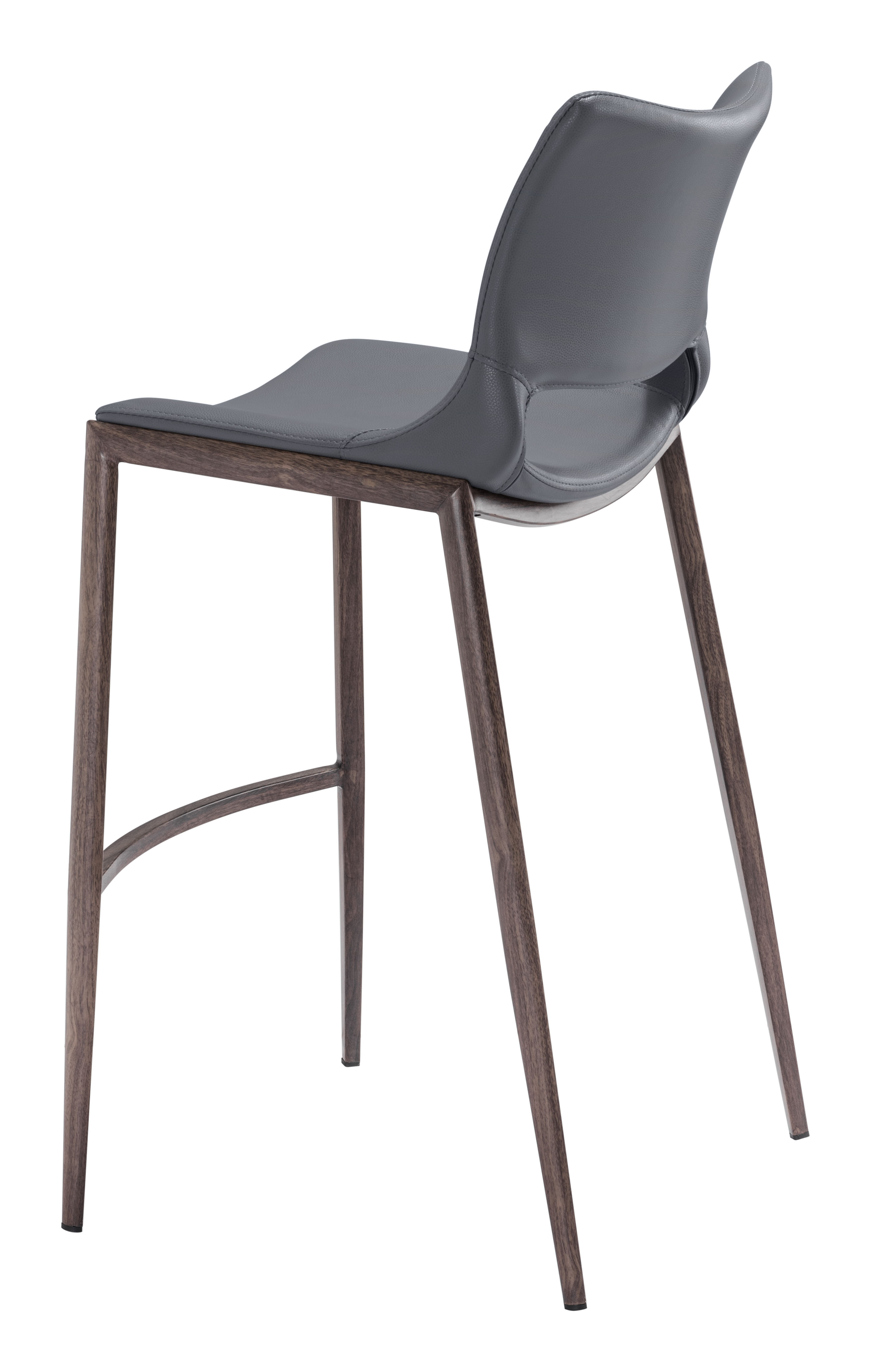 Ace Barstool (Set of 2) Dark Gray & Walnut product image