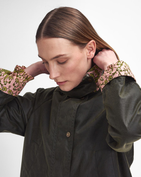Barbour x William Morris Gallery Shelton Waxed Jacket